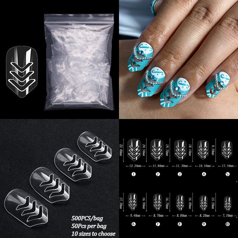 500pcs False Nails Tips TS06 Tools & Accessories No Brand 