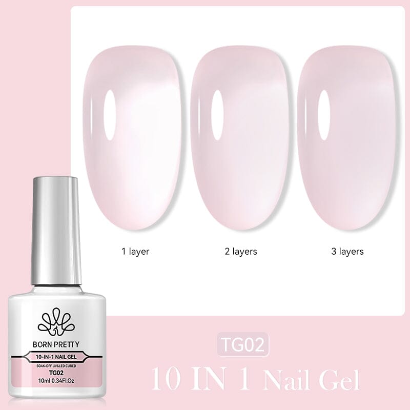 10ml 10 IN 1 Nail Gel TG02 Gel Nail Polish BORN PRETTY 