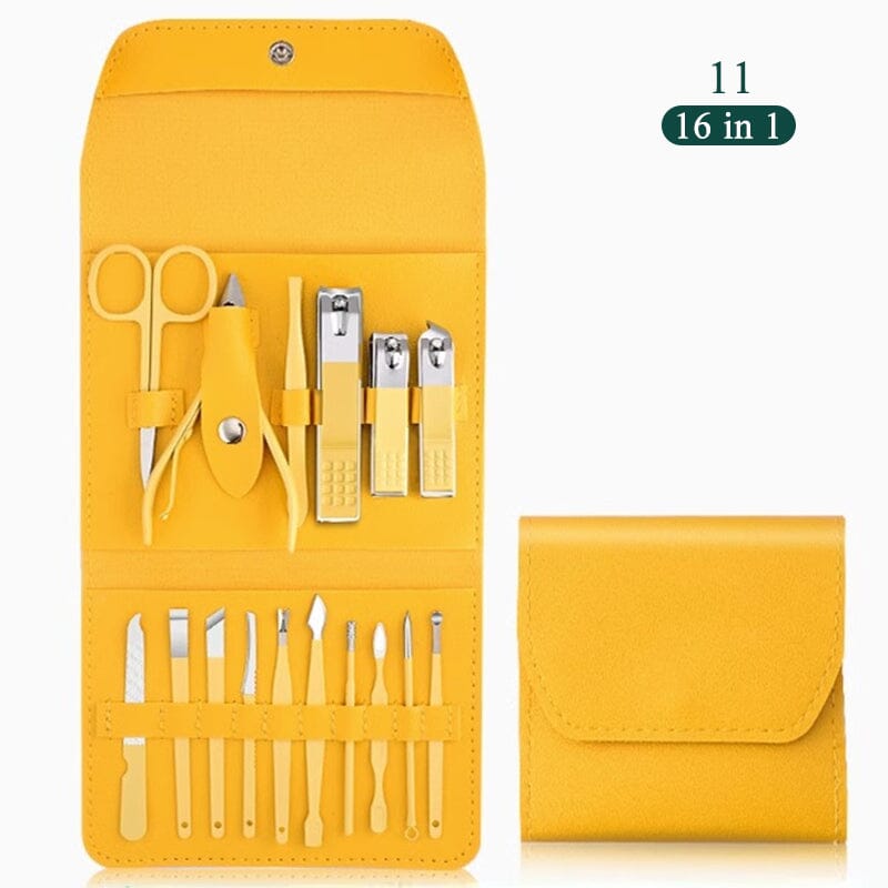 16pcs Manicure Pedicure Tools Set #11 Tools & Accessories No Brand 