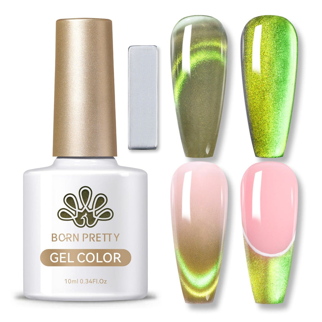 Green Glass Cat Magnetic Gel 10ml Gel Nail Polish BORN PRETTY 