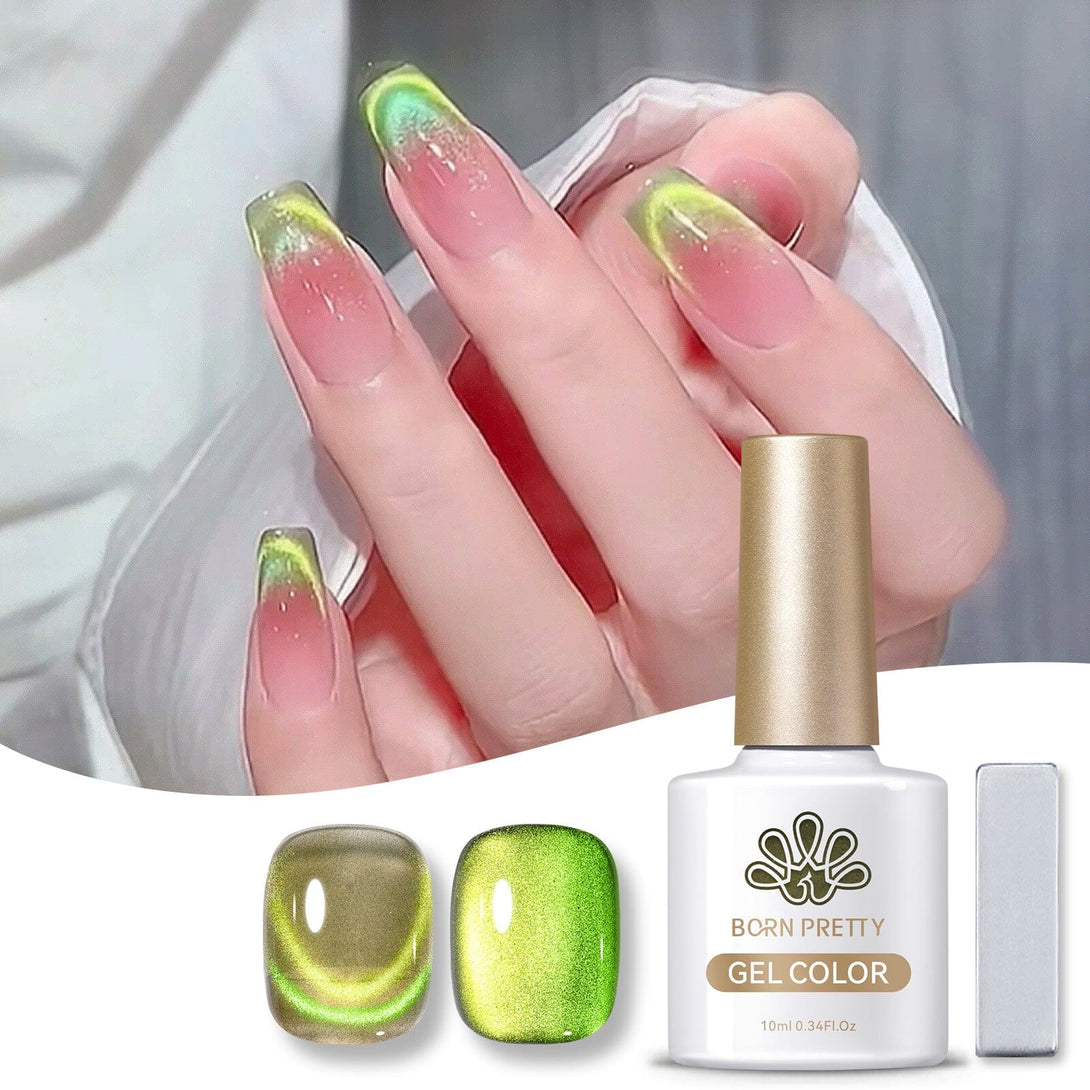 Green Glass Cat Magnetic Gel 10ml Gel Nail Polish BORN PRETTY 