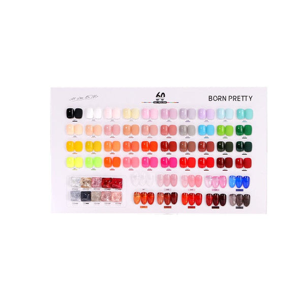 Color Chart Card Display Book for 15ml 60 Colors Gel Polish Set (SKU:57355-1) Gel Nail Polish BORN PRETTY 