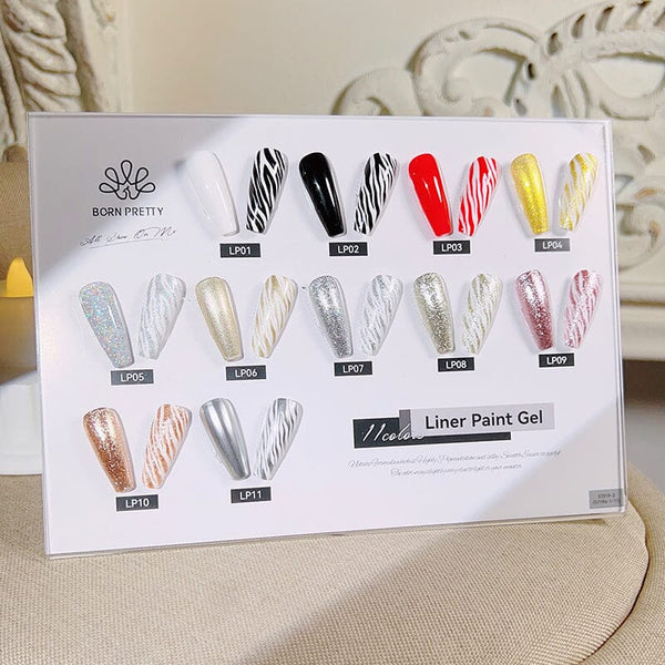 Color Chart Card Display Book for Liner Paint Gel (SKU:57196) Gel Nail Polish BORN PRETTY 