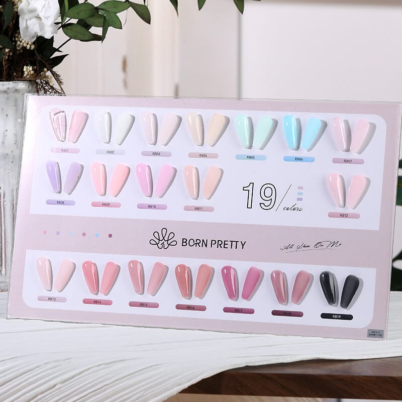 Color Chart Card Display Book for Rubber Base Gel (SKU:56595) Gel Nail Polish BORN PRETTY 