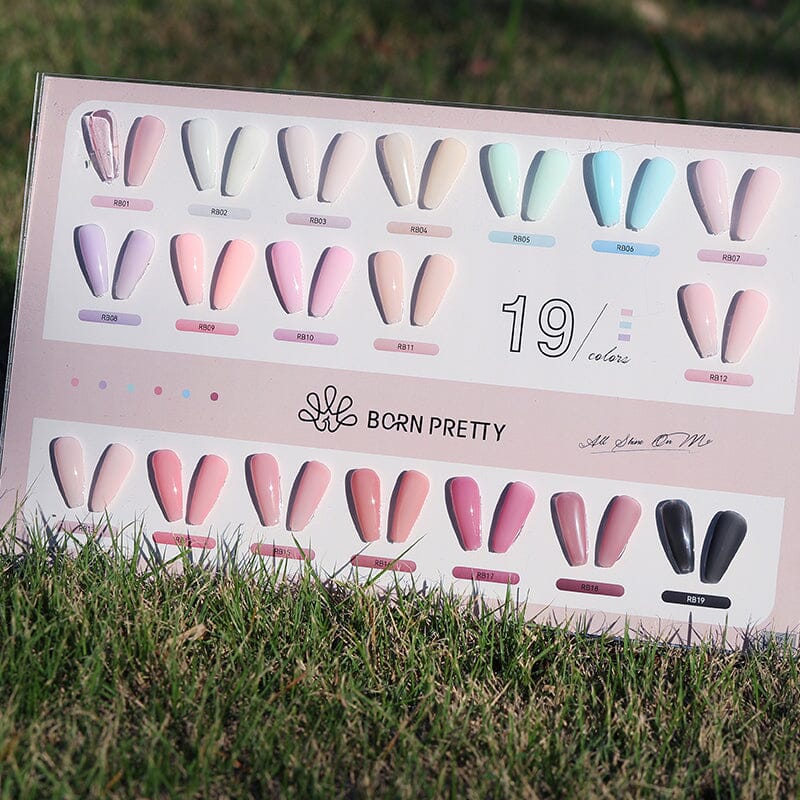 Color Chart Card Display Book for Rubber Base Gel (SKU:56595) Gel Nail Polish BORN PRETTY 