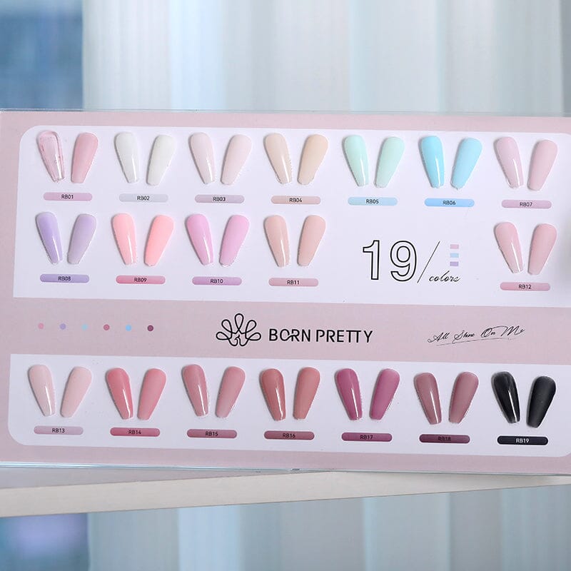 Color Chart Card Display Book for Rubber Base Gel (SKU:56595) Gel Nail Polish BORN PRETTY 