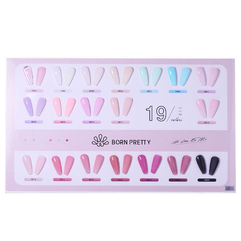 Color Chart Card Display Book for Rubber Base Gel (SKU:56595) Gel Nail Polish BORN PRETTY 