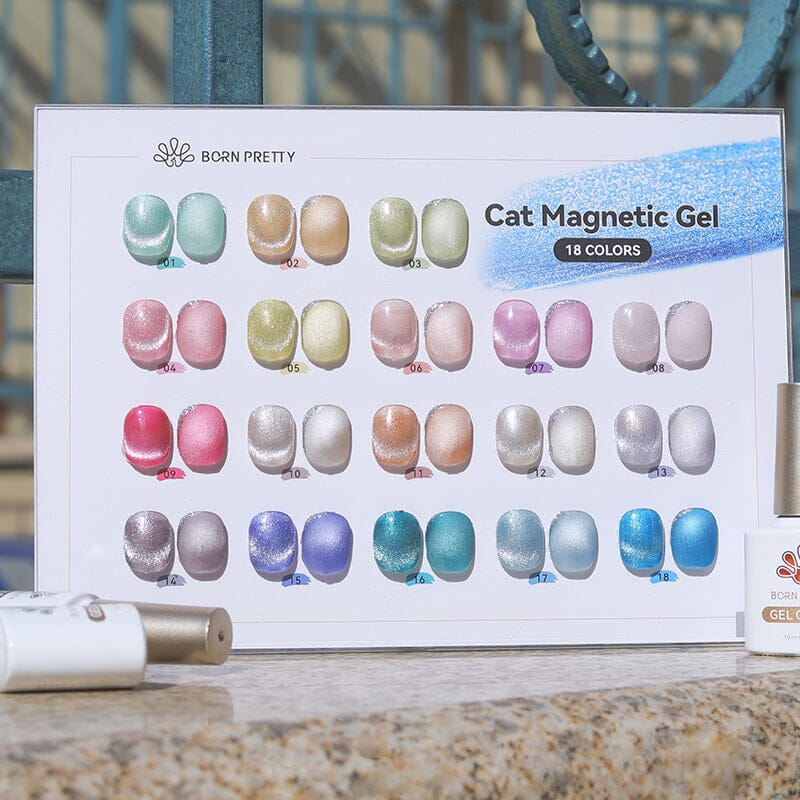 Color Chart Card Display Book for Sea Blue Cat Magnetic Gel (SKU:56466) Gel Nail Polish BORN PRETTY 