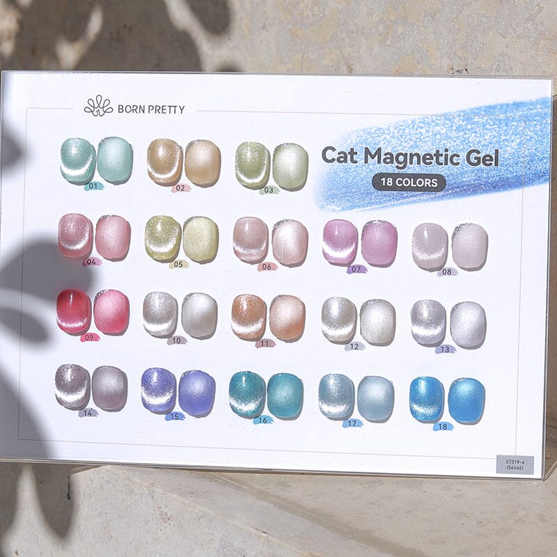 Color Chart Card Display Book for Sea Blue Cat Magnetic Gel (SKU:56466) Gel Nail Polish BORN PRETTY 