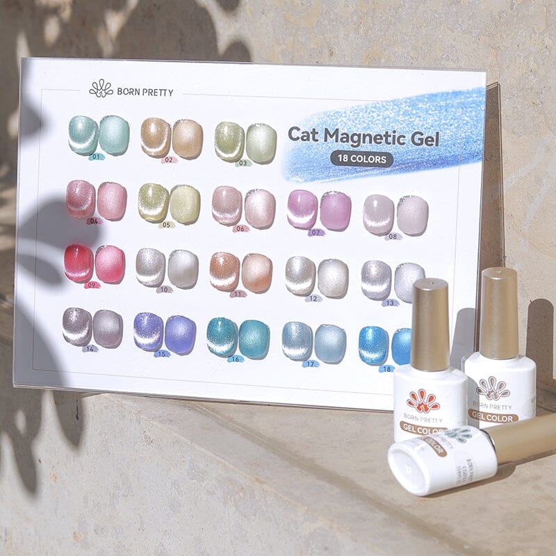 Color Chart Card Display Book for Sea Blue Cat Magnetic Gel (SKU:56466) Gel Nail Polish BORN PRETTY 