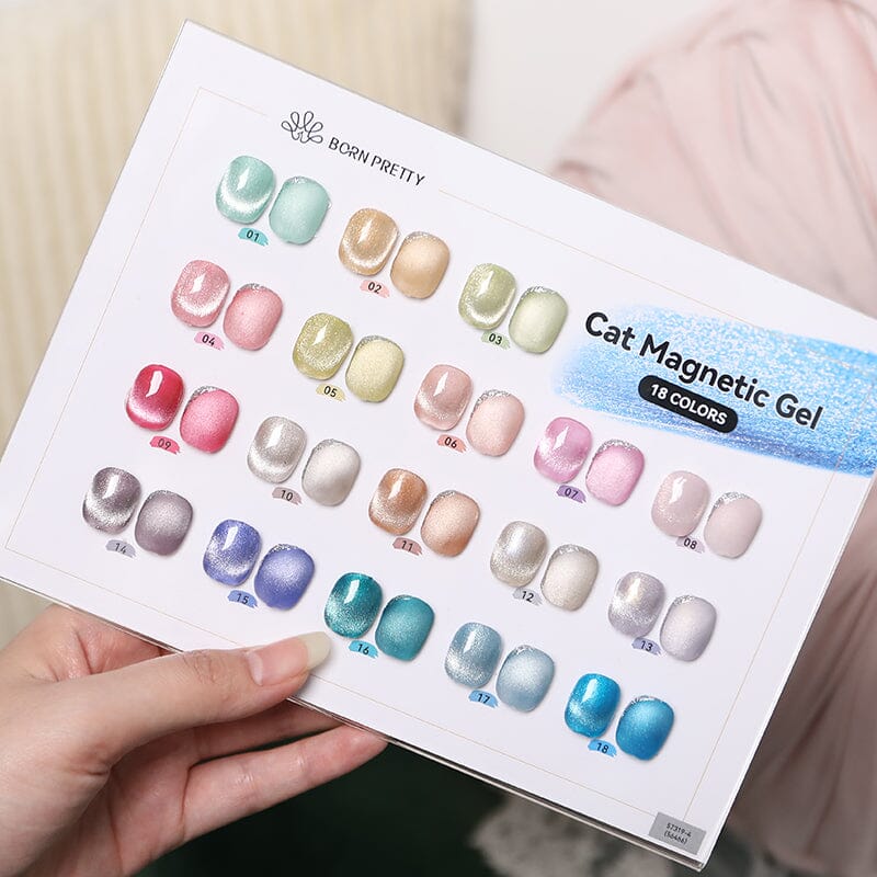 Color Chart Card Display Book for Sea Blue Cat Magnetic Gel (SKU:56466) Gel Nail Polish BORN PRETTY 