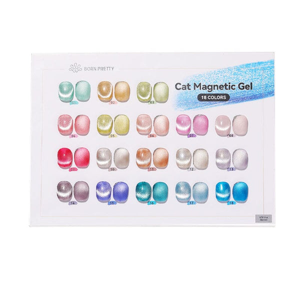 Color Chart Card Display Book for Sea Blue Cat Magnetic Gel (SKU:56466) Gel Nail Polish BORN PRETTY 