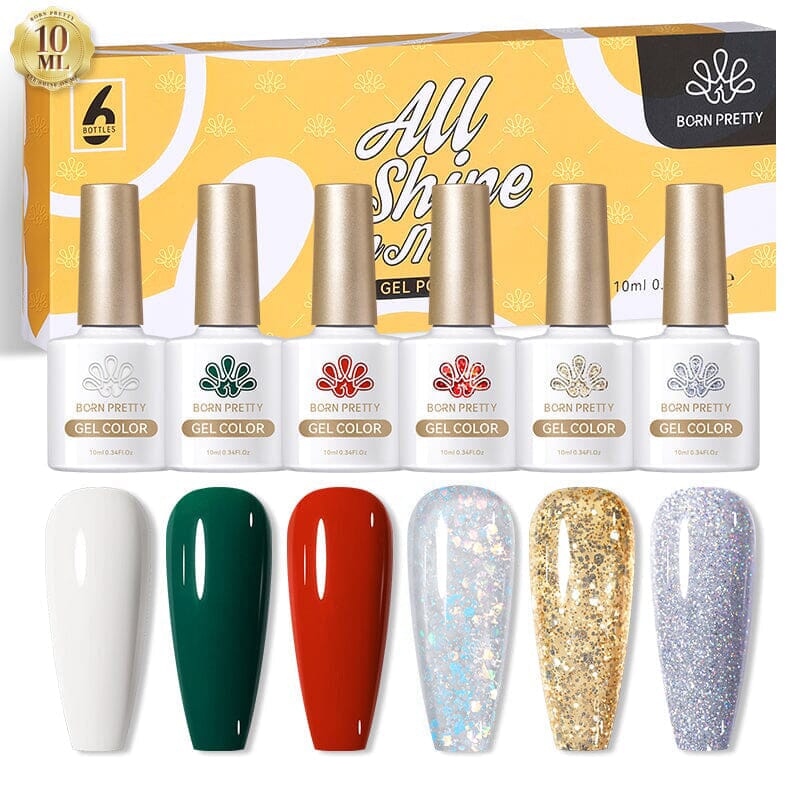 6 Colors Christmas Gel Polish Set Kits & Bundles BORN PRETTY 