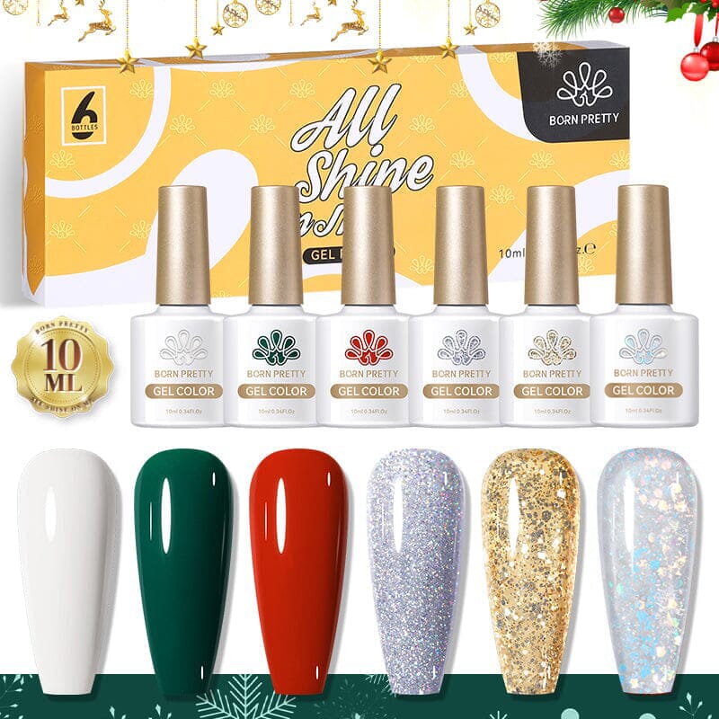 6 Colors Christmas Gel Polish Set Kits & Bundles BORN PRETTY 