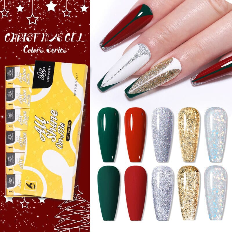 6 Colors Christmas Gel Polish Set Kits & Bundles BORN PRETTY 