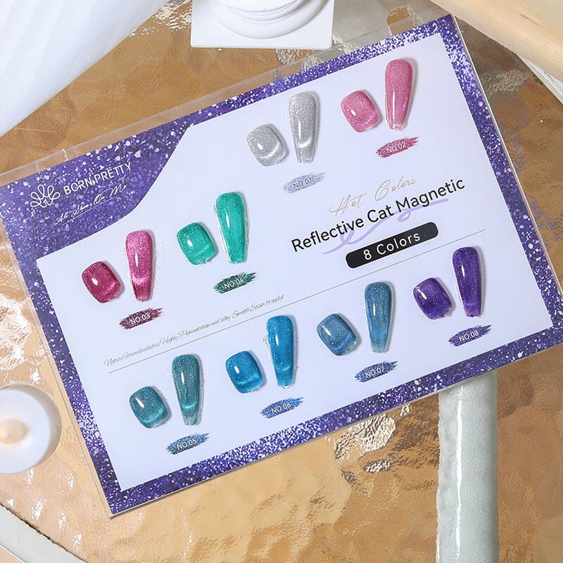 Color Chart Card Display Book for Reflective Cat Magnetic Gel (SKU:56654) Gel Nail Polish BORN PRETTY 