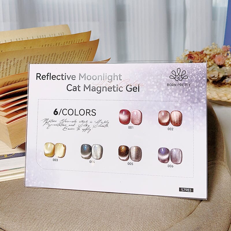 Color Chart Card Display Book for Reflective Moonlight Cat Magnetic Gel (SKU:57983) Gel Nail Polish BORN PRETTY 