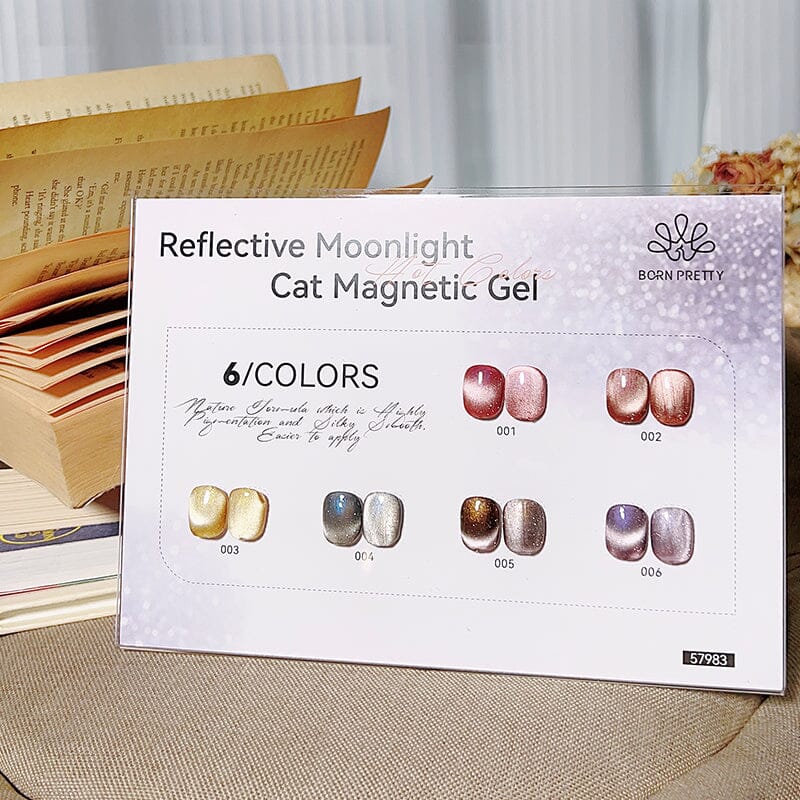 Color Chart Card Display Book for Reflective Moonlight Cat Magnetic Gel (SKU:57983) Gel Nail Polish BORN PRETTY 