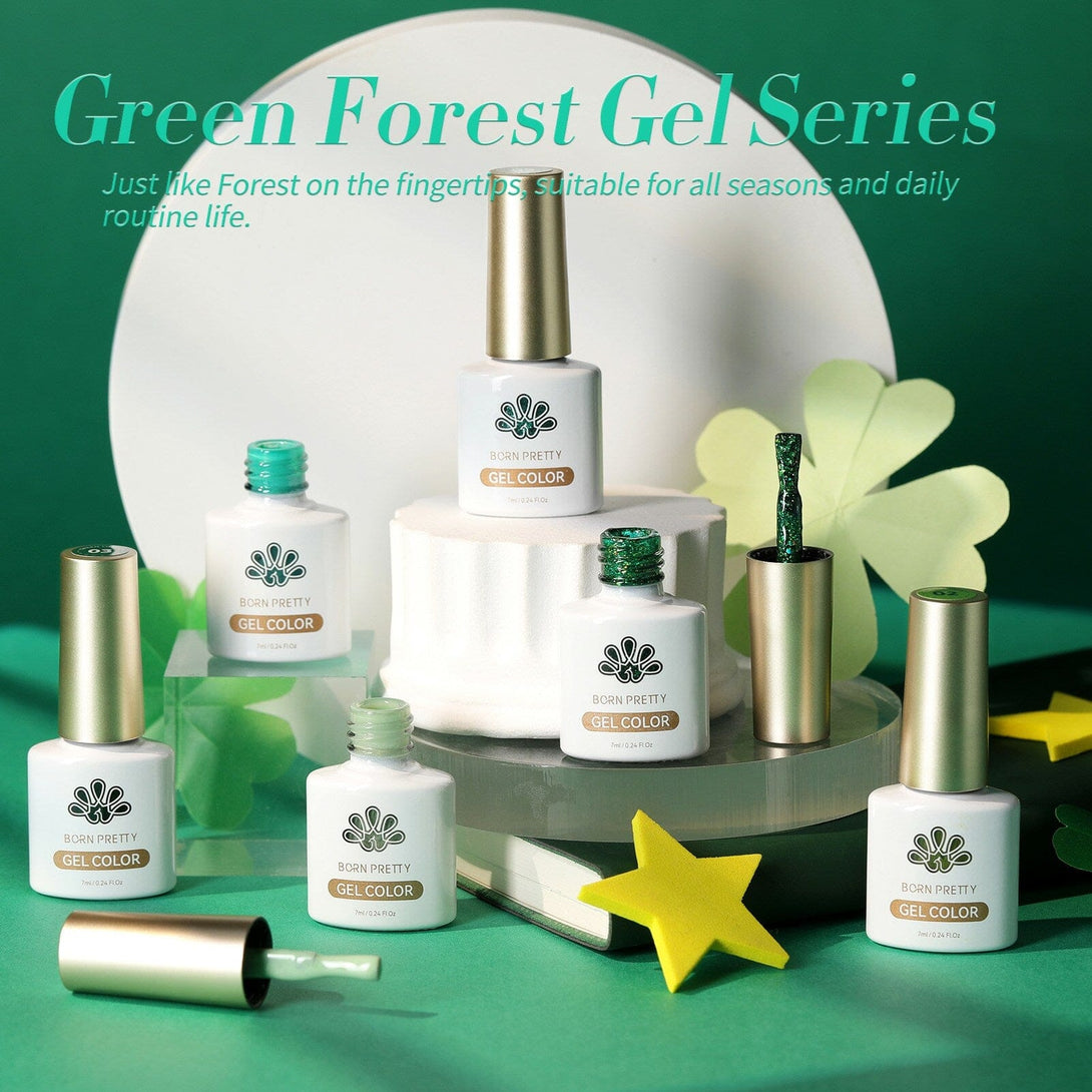 6 Colors Green Forest Gel Polish Set 7ml Gel Nail Polish BORN PRETTY 