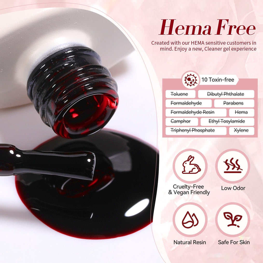 Hema-Free Red Jelly Gel #13 15ml Gel Nail Polish BORN PRETTY 