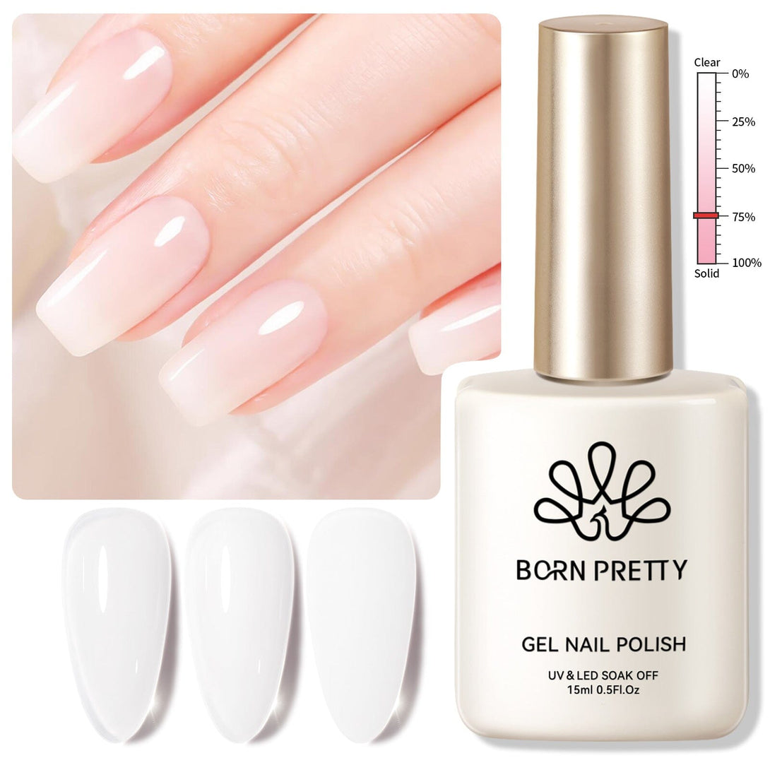 Hema-Free Milky Jelly Gel #01 15ml Gel Nail Polish BORN PRETTY 