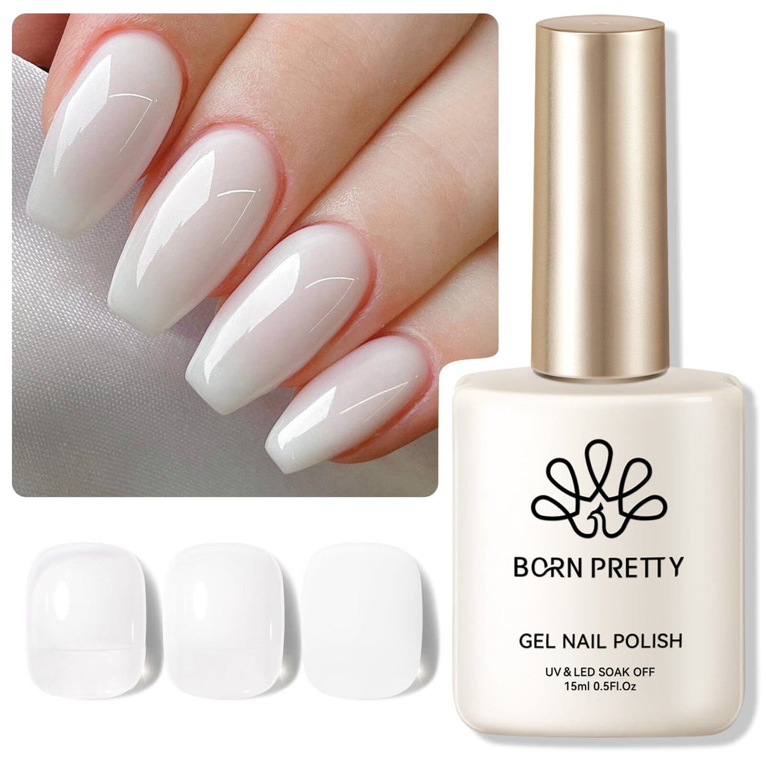 Hema-Free Milky Jelly Gel #01 15ml Gel Nail Polish BORN PRETTY 