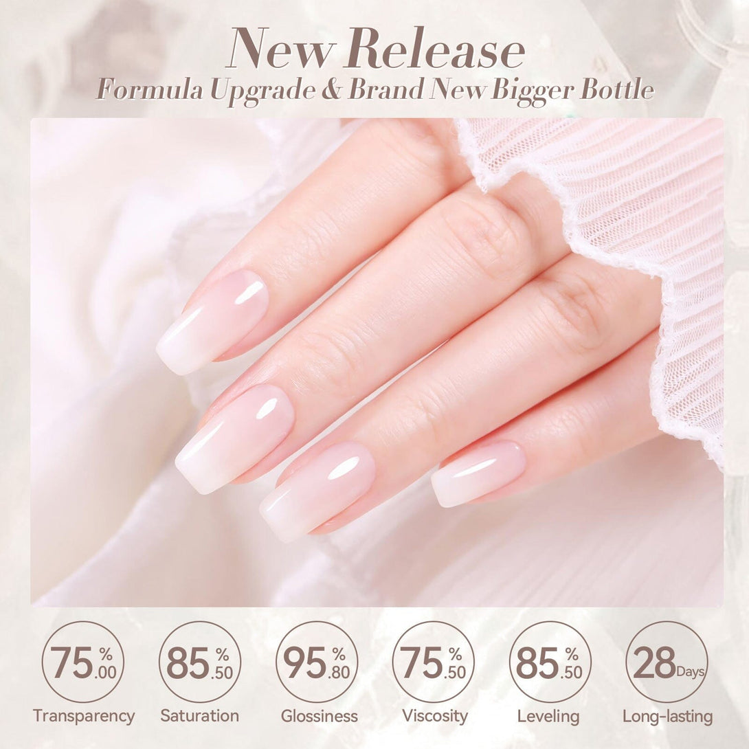 Hema-Free Milky Jelly Gel #01 15ml Gel Nail Polish BORN PRETTY 