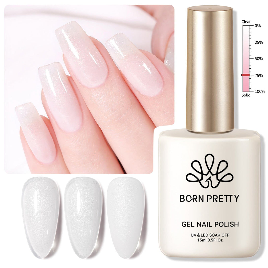 Hema-Free Milky Jelly Gel #02 15ml Gel Nail Polish BORN PRETTY 