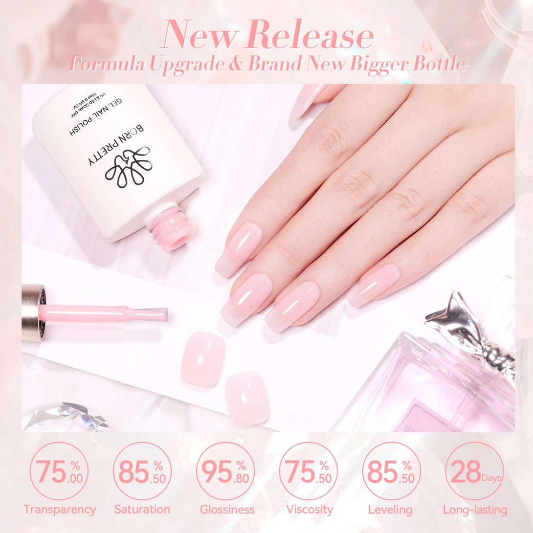 Hema-Free Milky Jelly Gel #03 15ml Gel Nail Polish BORN PRETTY 