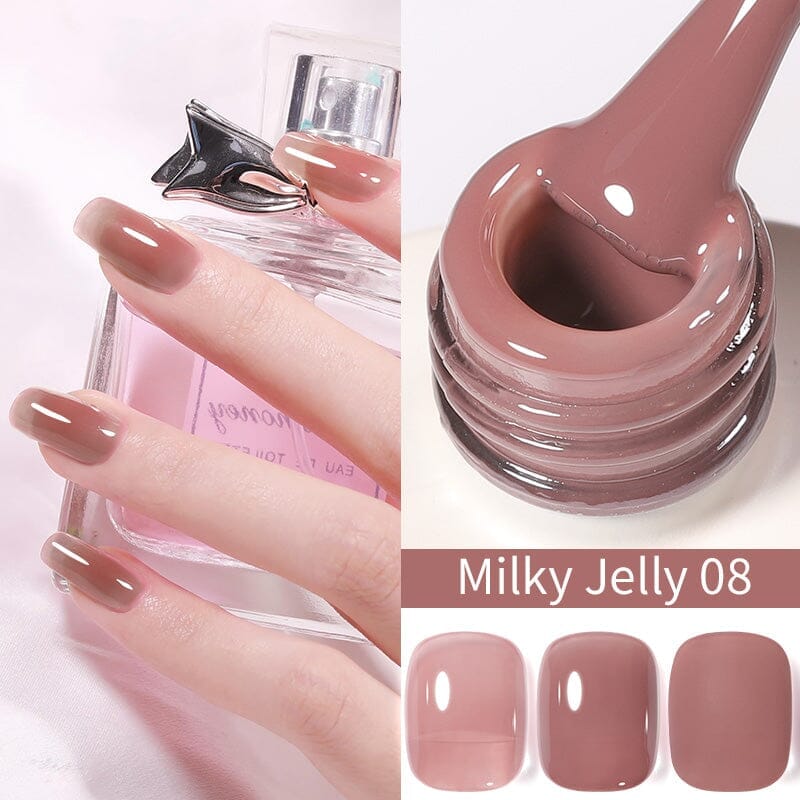 Hema-Free Gel Polish 15ml Gel Nail Polish BORN PRETTY Milky Jelly 08 