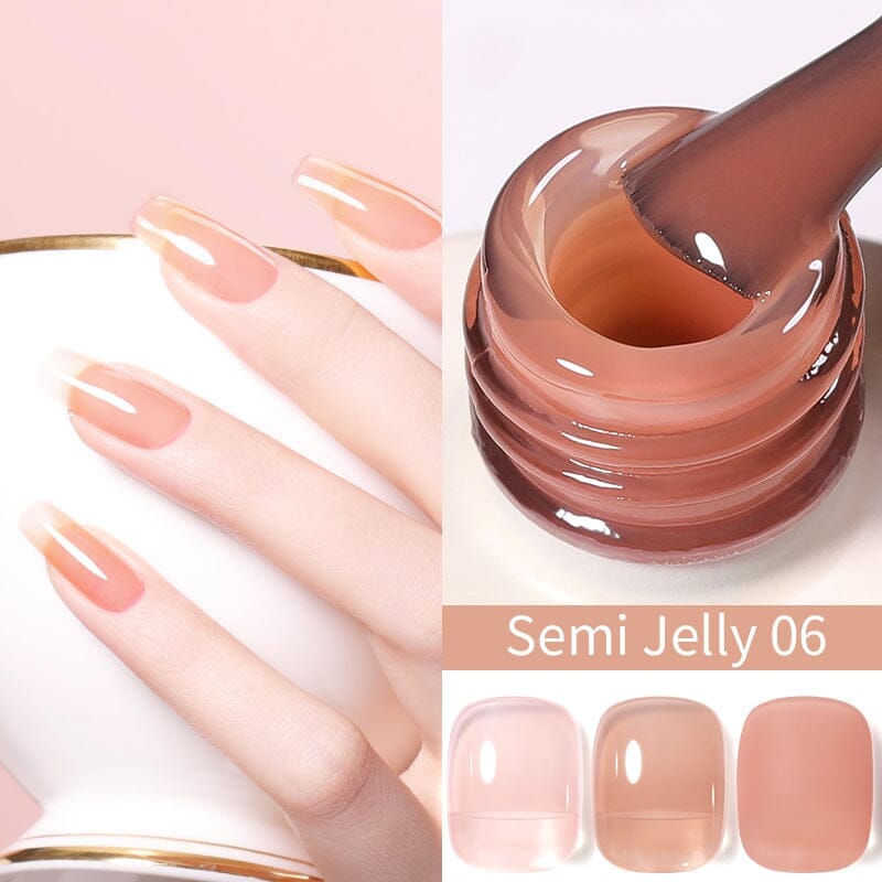 Hema-Free Gel Polish 15ml Gel Nail Polish BORN PRETTY Semi Jelly 06 