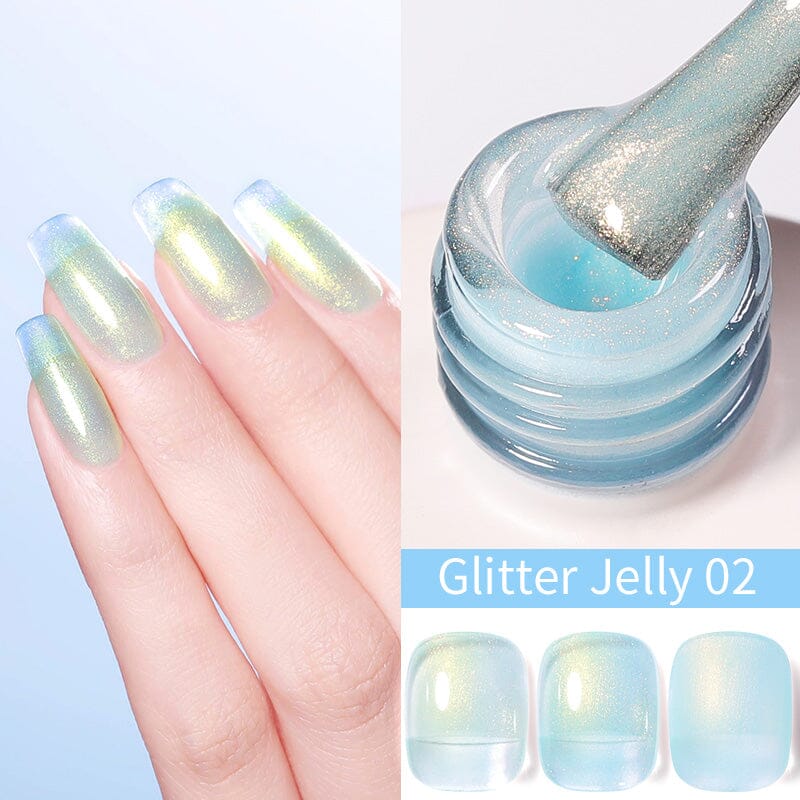 X-Jelly Gel HEMA FREE Gel 15ML Gel Nail Polish BORN PRETTY Glitter Jelly 02 