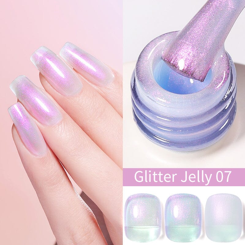 X-Jelly Gel HEMA FREE Gel 15ML Gel Nail Polish BORN PRETTY Glitter Jelly 07 