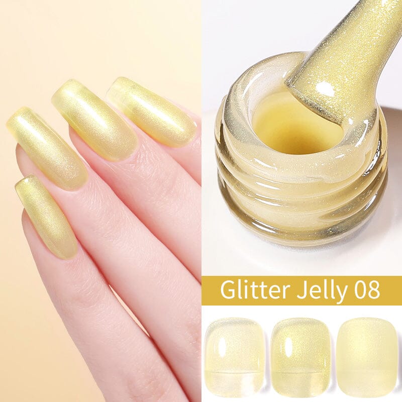 X-Jelly Gel HEMA FREE Gel 15ML Gel Nail Polish BORN PRETTY Glitter Jelly 08 
