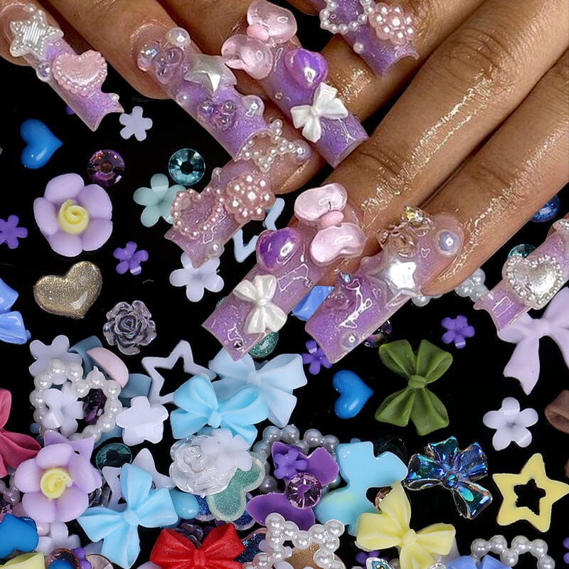 100pcs Nail Decoration Pearl Charms Mixed Nail Decoration No Brand 