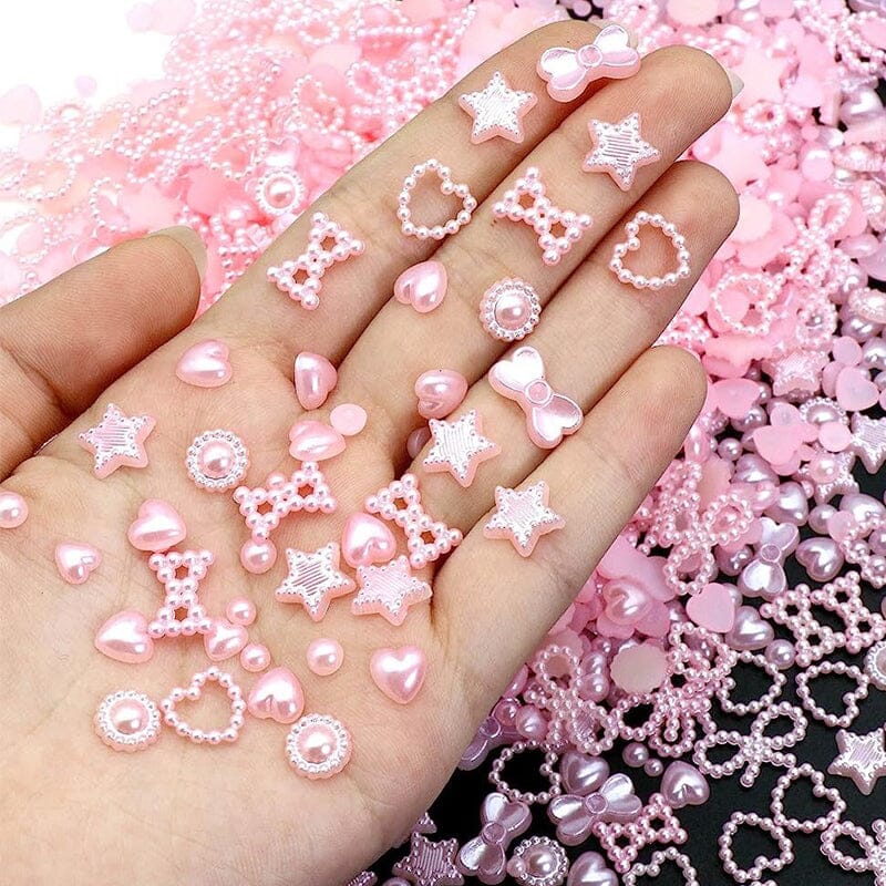 100pcs Nail Decoration Pearl Charms Mixed Nail Decoration No Brand 