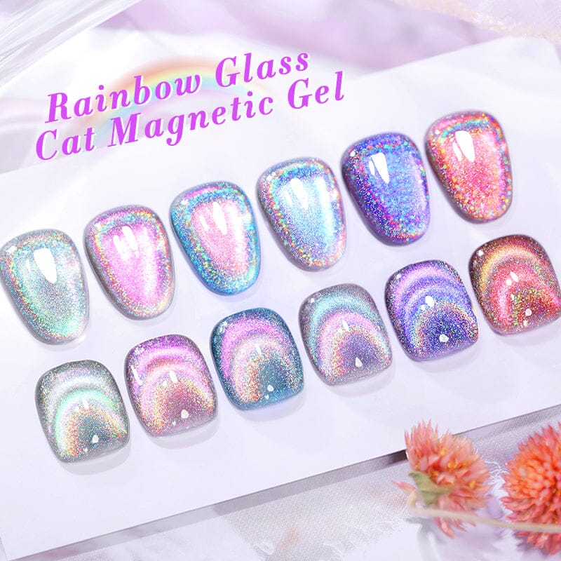 6 Colors Rainbow Glass Cat Magnetic Gel 7ml Gel Nail Polish BORN PRETTY 