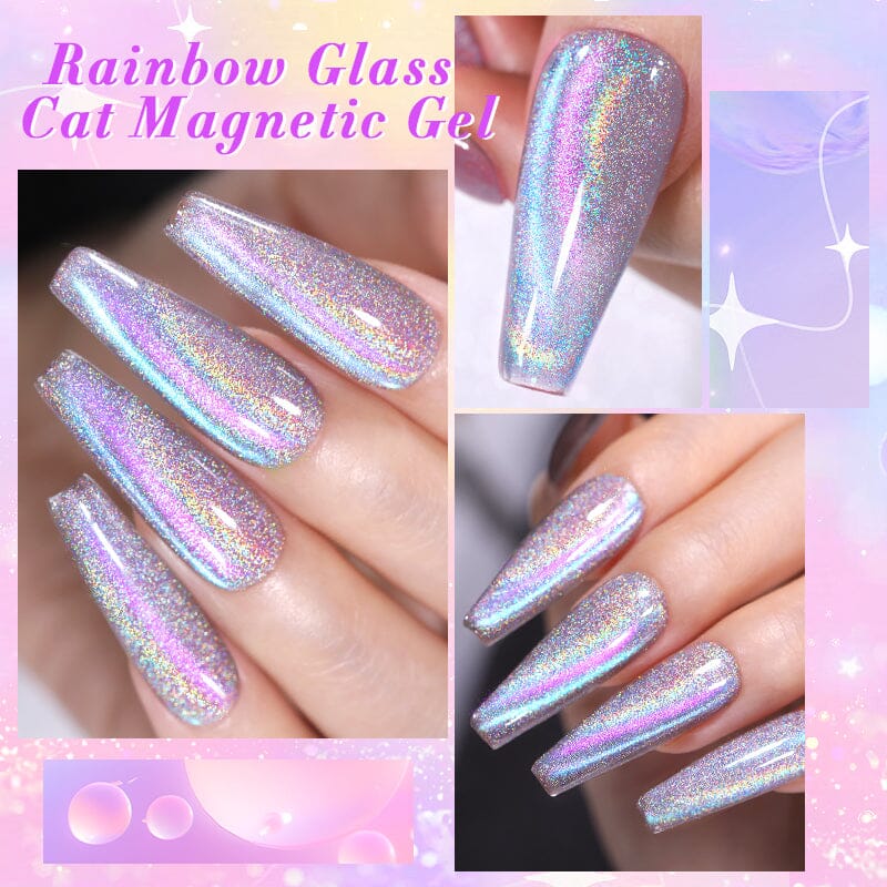 6 Colors Rainbow Glass Cat Magnetic Gel 7ml Gel Nail Polish BORN PRETTY 