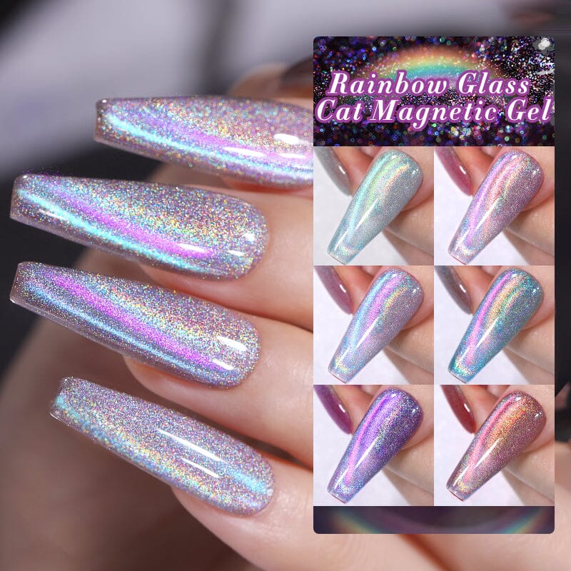 6 Colors Rainbow Glass Cat Magnetic Gel 7ml Gel Nail Polish BORN PRETTY 