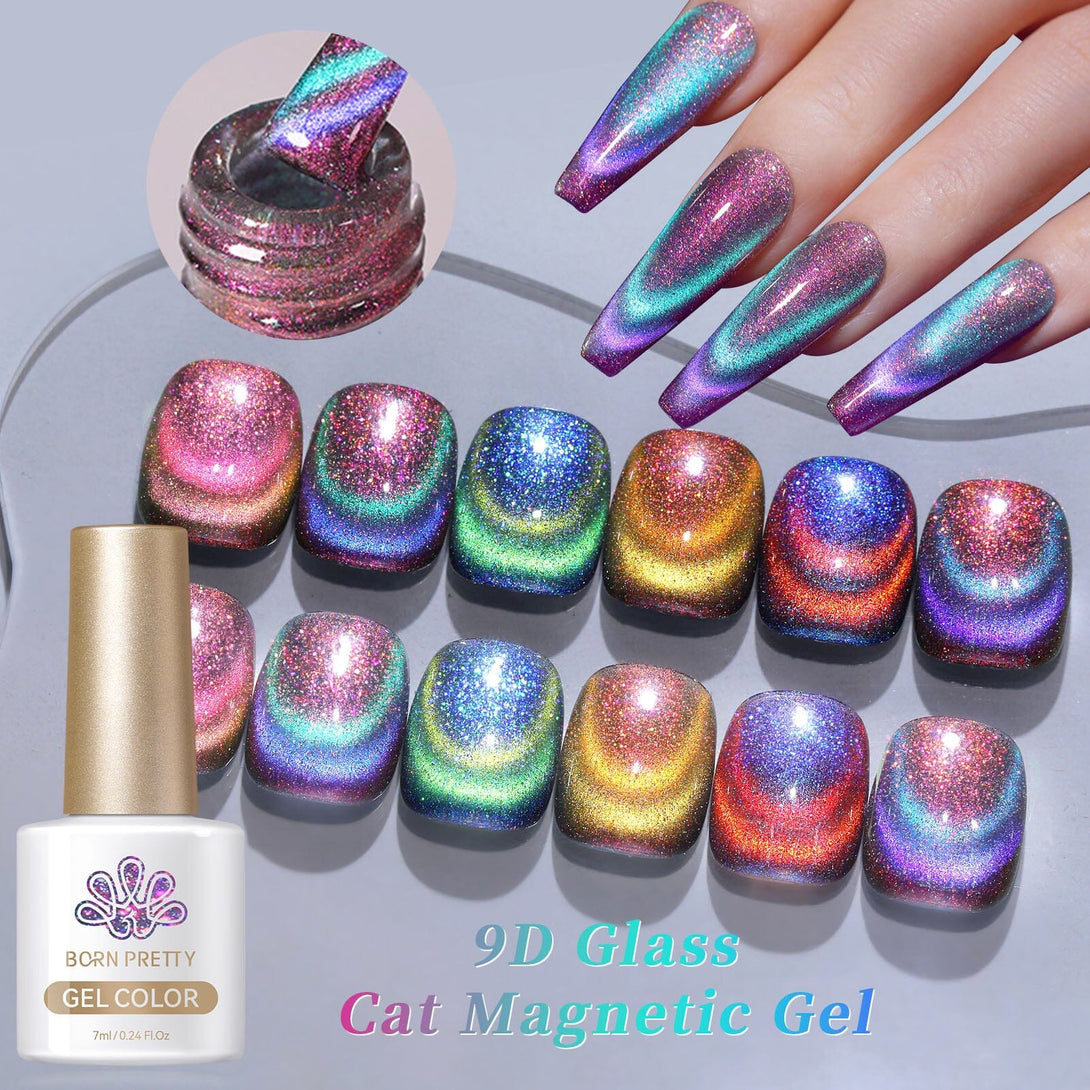 9D Glass Cat Megnetic Gel 7ml Gel Nail Polish BORN PRETTY 