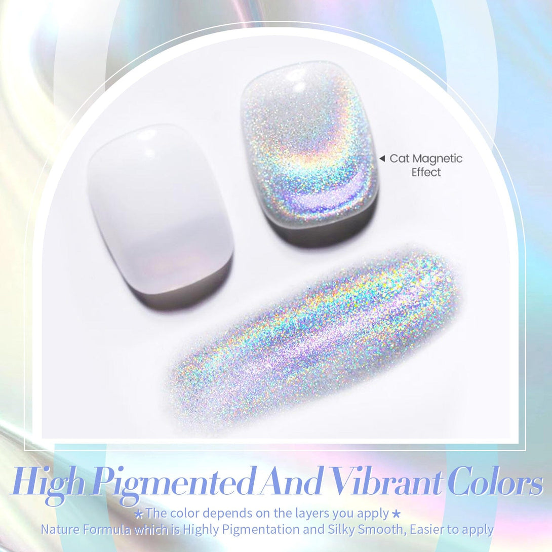 Rainbow Holo Cat Magnetic Gel Polish 15ml Gel Nail Polish BORN PRETTY 