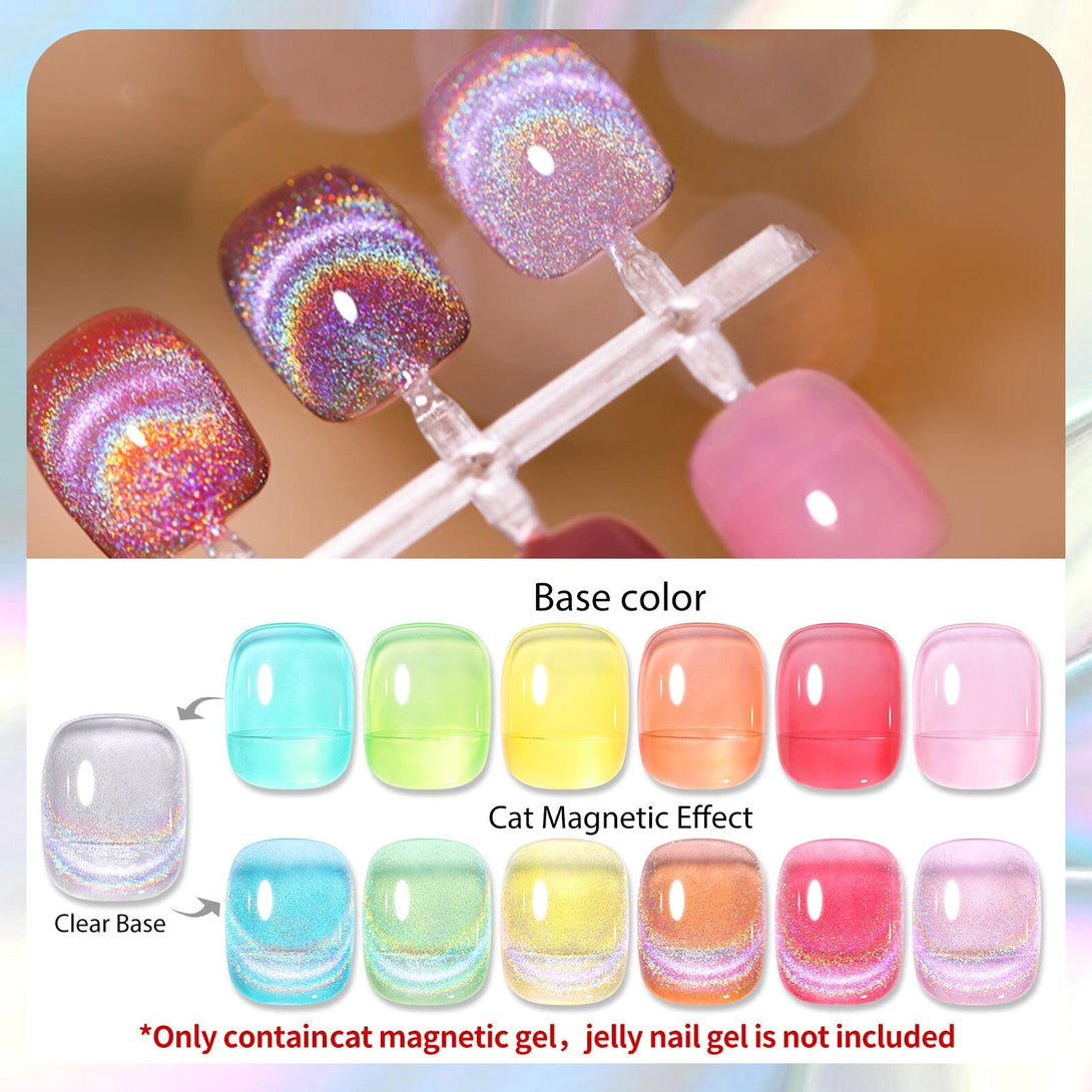 Rainbow Holo Cat Magnetic Gel Polish 15ml Gel Nail Polish BORN PRETTY 