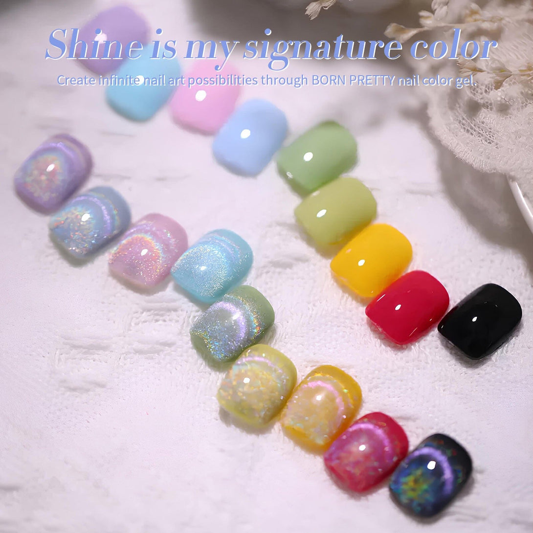 Rainbow Holo Cat Magnetic Gel Polish 15ml Gel Nail Polish BORN PRETTY 