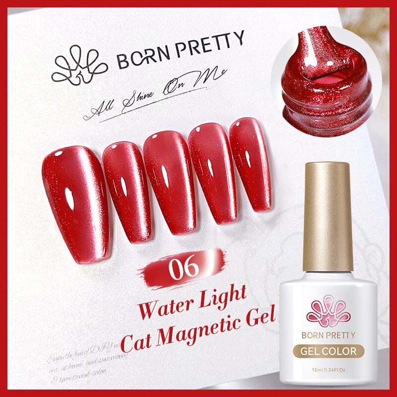 Water Light Cat Magnetic Gel (Polka Dots) 10ml Gel Nail Polish BORN PRETTY 06 