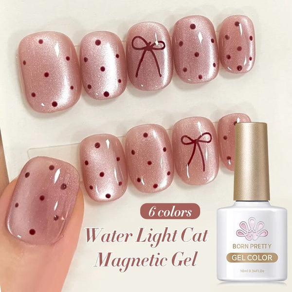 Water Light Cat Magnetic Gel (Polka Dots) 10ml Gel Nail Polish BORN PRETTY 
