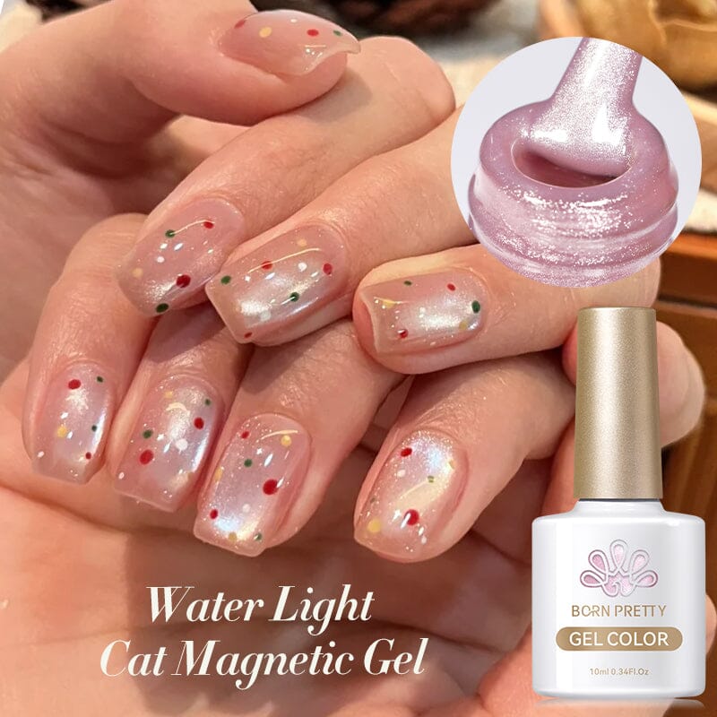 Water Light Cat Magnetic Gel (Polka Dots) 10ml Gel Nail Polish BORN PRETTY 