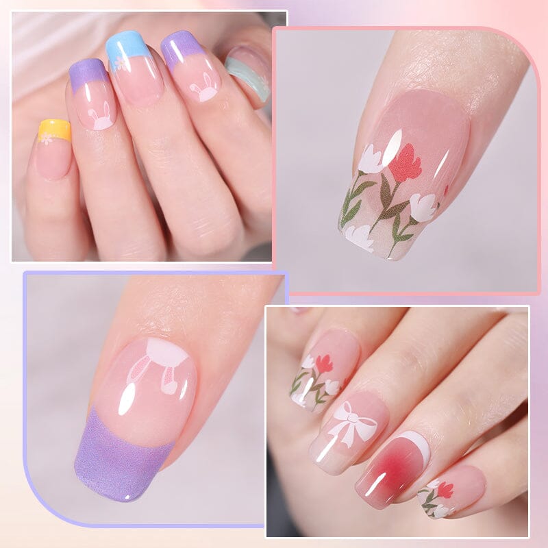 20 Tips Semi-cured Gel Nail Wraps NG200373 Nail Sticker BORN PRETTY 