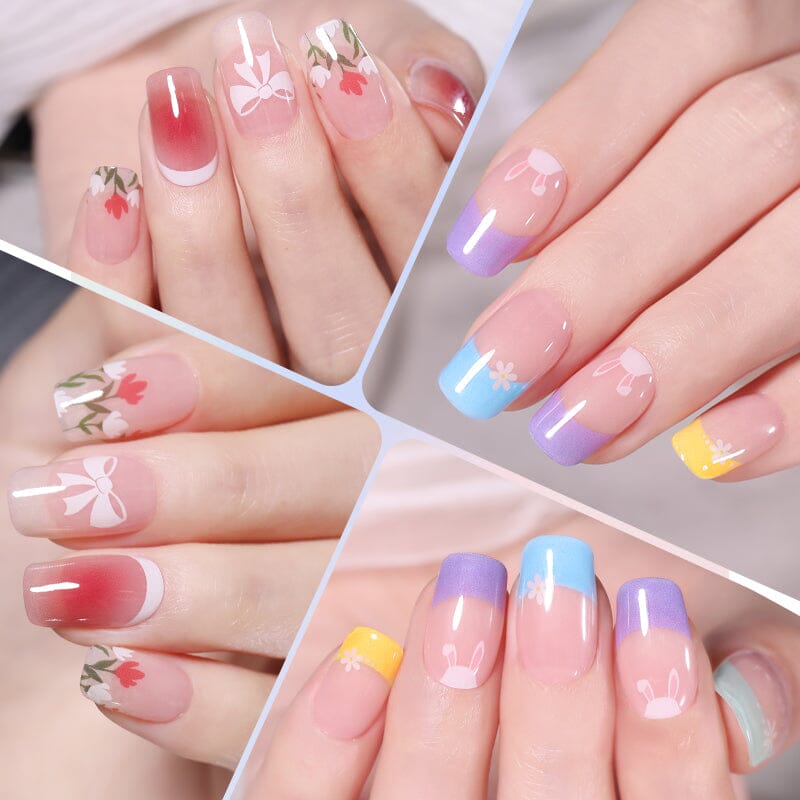 20 Tips Semi-cured Gel Nail Wraps NG200373 Nail Sticker BORN PRETTY 