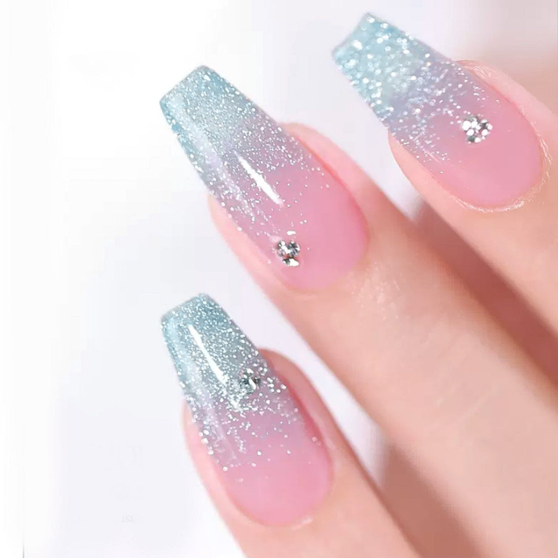 6 Colors Silver Jelly Reflective Glitter Gel Polish Set 7ml Gel Nail Polish BORN PRETTY 