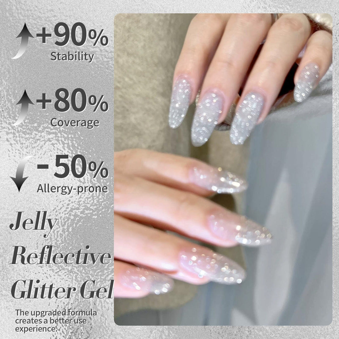 Jelly Reflective Glitter Gel 15ml Gel Nail Polish BORN PRETTY 